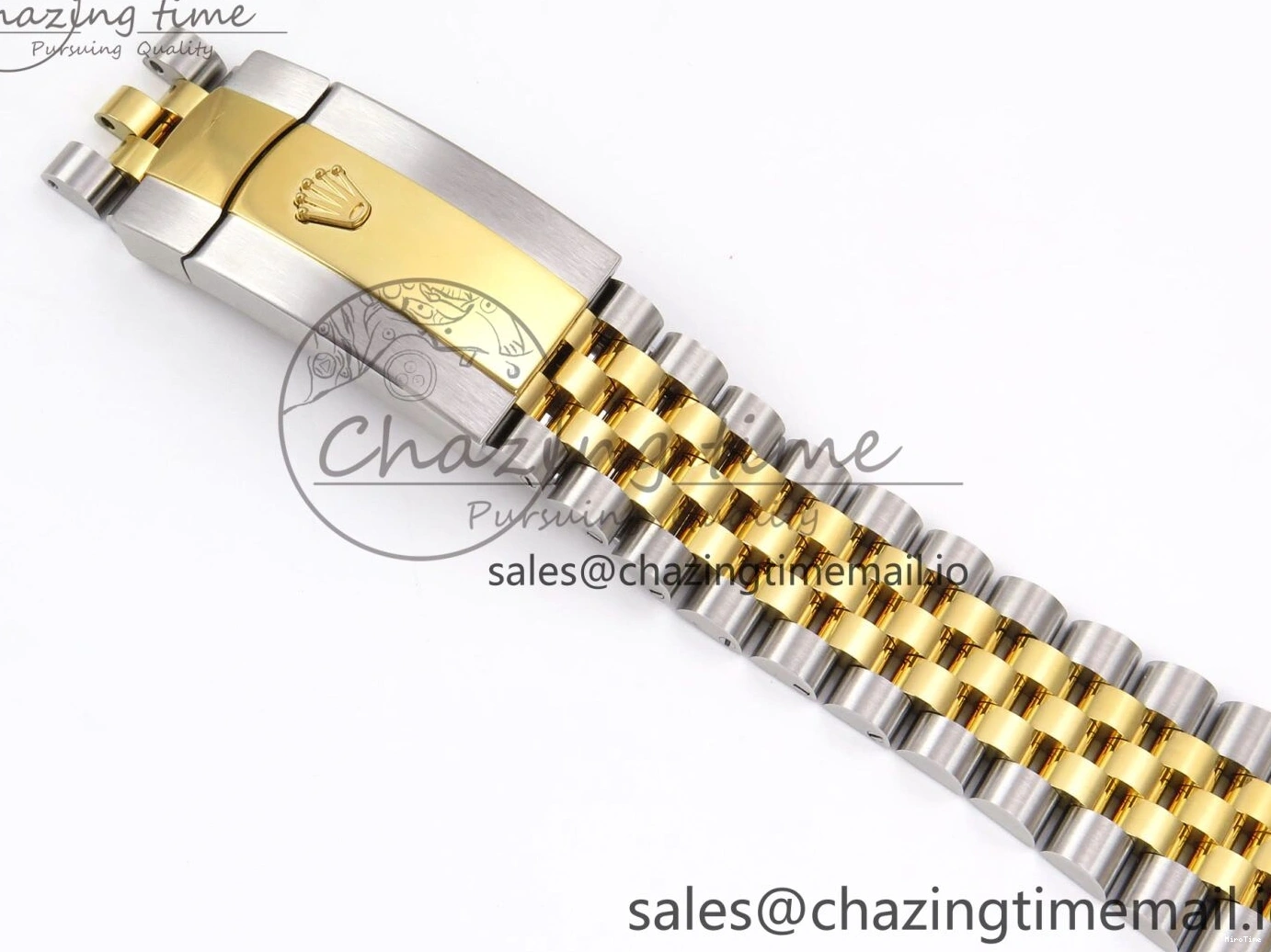 MiroTime 0127 Vibrant DateJust 41 126333 EWEF Best Edition YG Stick Dial on SS YG Jubilee Bracelet A 990